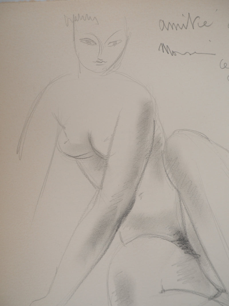 Antoniucci VOLTI : Modèle assis, c, Dessin original (photo de détail 4) - Crédit photo : Galerie Art.Paris