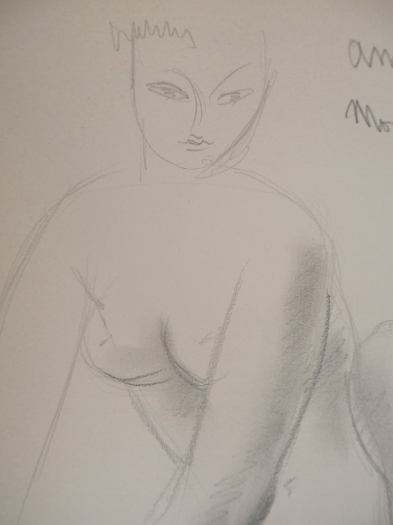 Antoniucci VOLTI : Modèle assis, c, Dessin original (photo de détail 5) - Crédit photo : Galerie Art.Paris