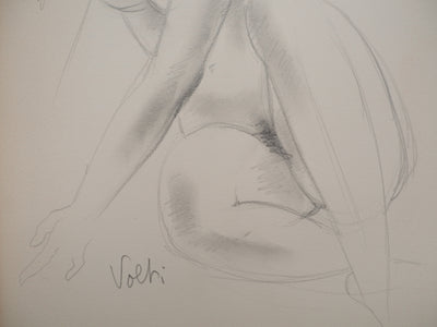 Antoniucci VOLTI : Modèle assis, c, Dessin original (photo de détail 6) - Crédit photo : Galerie Art.Paris