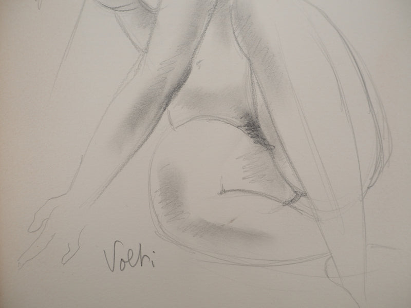 Antoniucci VOLTI : Modèle assis, c, Dessin original (photo de détail 6) - Crédit photo : Galerie Art.Paris
