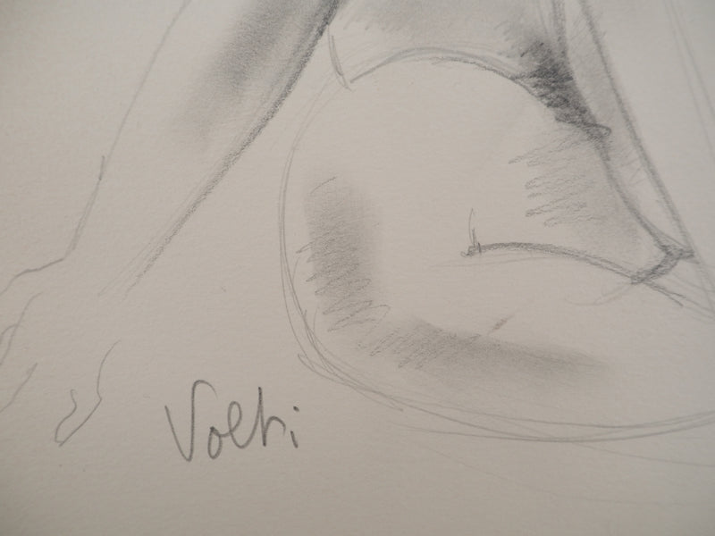 Antoniucci VOLTI : Modèle assis, c, Dessin original (photo de détail 2) - Crédit photo : Galerie Art.Paris