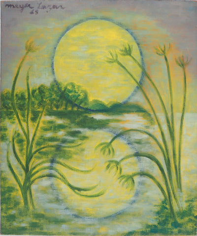Meyer LAZAR : Soleil couchant, Lac de Galilée, Tableau original (vue générale) - Crédit photo : Galerie Art.Paris