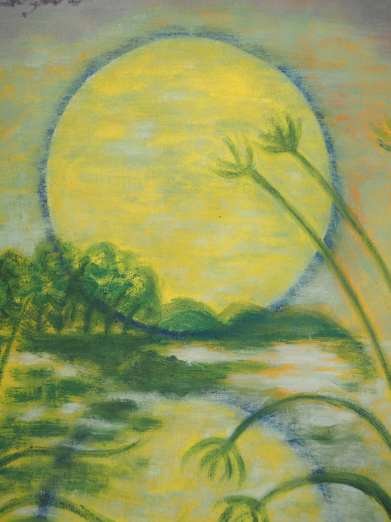 Meyer LAZAR : Soleil couchant, Lac de Galilée, Tableau original (photo de détail 4) - Crédit photo : Galerie Art.Paris