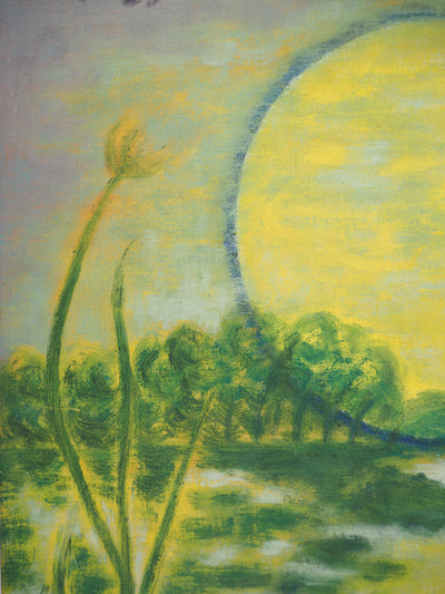 Meyer LAZAR : Soleil couchant, Lac de Galilée, Tableau original (photo de détail 5) - Crédit photo : Galerie Art.Paris