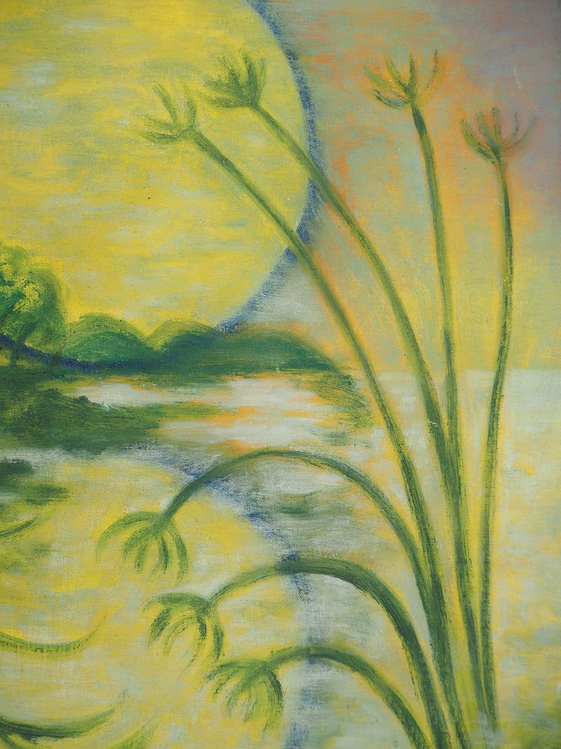 Meyer LAZAR : Soleil couchant, Lac de Galilée, Tableau original (photo de détail 6) - Crédit photo : Galerie Art.Paris