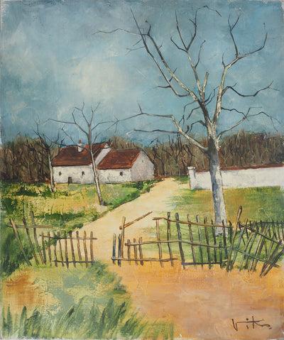 Victor VIKO : La campagne, Tableau original (vue générale) - Crédit photo : Galerie Art.Paris