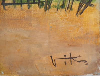 Victor VIKO : La campagne, Tableau original (photo de détail 2) - Crédit photo : Galerie Art.Paris