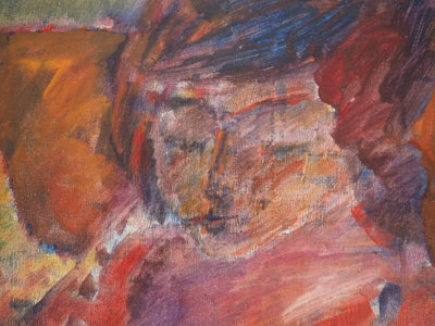 Pierre GARCIA-FONS : Femme au repos, Huile sur toile signée