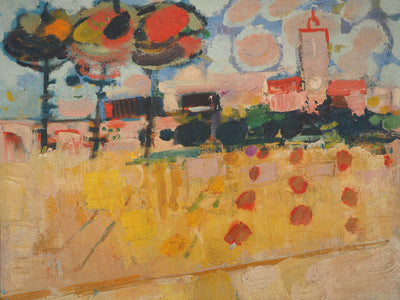 Albert ZAVARO : Paysages aux meules de foin, c, Tableau original (photo de détail 3) - Crédit photo : Galerie Art.Paris