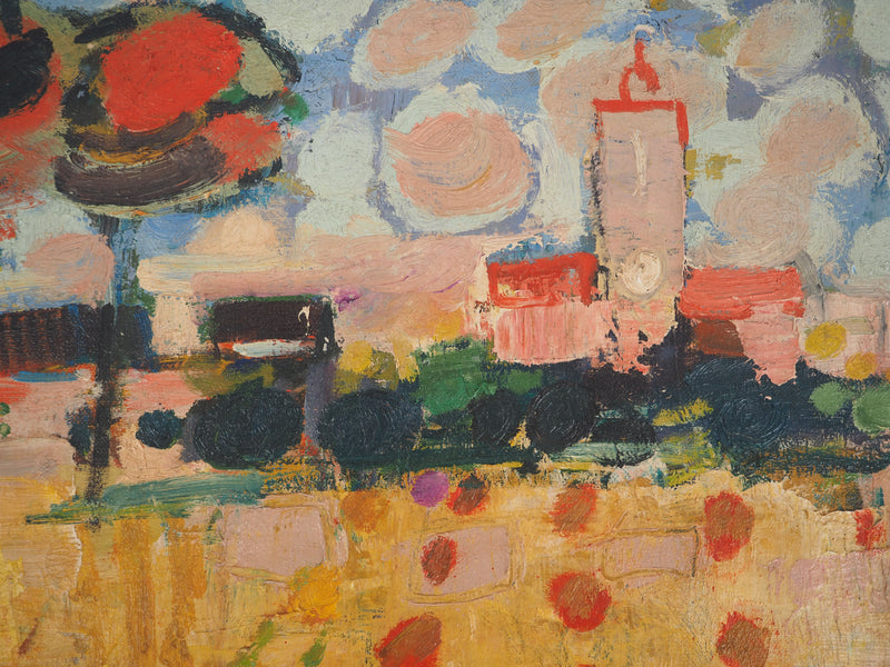 Albert ZAVARO : Paysages aux meules de foin, c, Tableau original (photo de détail 5) - Crédit photo : Galerie Art.Paris