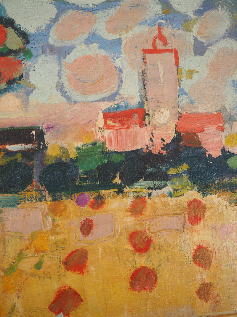 Albert ZAVARO : Paysages aux meules de foin, c, Tableau original (photo de détail 6) - Crédit photo : Galerie Art.Paris