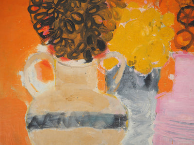Albert ZAVARO : La table aux bouquets de fleurs, c, Tableau original (photo de détail 6) - Crédit photo : Galerie Art.Paris
