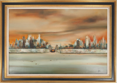 Bernard LOUEDIN : Araignée en ville, Tableau original (vue générale) - Crédit photo : Galerie Art.Paris