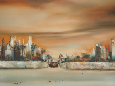 Bernard LOUEDIN : Araignée en ville, Tableau original (photo de détail 4) - Crédit photo : Galerie Art.Paris