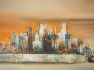 Bernard LOUEDIN : Araignée en ville, Tableau original (photo de détail 5) - Crédit photo : Galerie Art.Paris