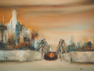 Bernard LOUEDIN : Araignée en ville, Tableau original (photo de détail 6) - Crédit photo : Galerie Art.Paris