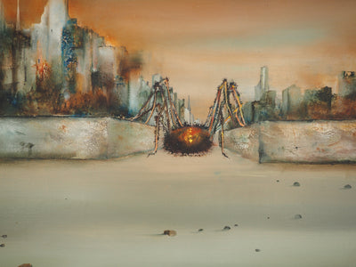 Bernard LOUEDIN : Araignée en ville, Tableau original (photo de détail 8) - Crédit photo : Galerie Art.Paris