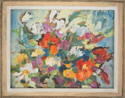Bernard LOUEDIN : Petit bouquet de fleurs, Tableau original (vue générale) - Crédit photo : Galerie Art.Paris
