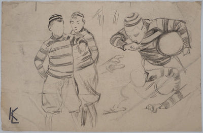 Léopold Franz KOWALSKI : Le jeu, c, Dessin original (vue générale) - Crédit photo : Galerie Art.Paris
