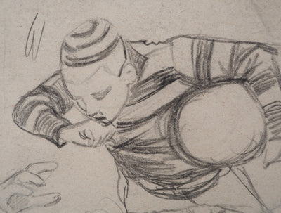 Léopold Franz KOWALSKI : Le jeu, c, Dessin original (photo de détail 5) - Crédit photo : Galerie Art.Paris