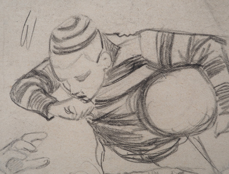 Léopold Franz KOWALSKI : Le jeu, c, Dessin original (photo de détail 5) - Crédit photo : Galerie Art.Paris