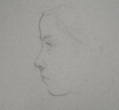 Léopold Franz KOWALSKI : Étude du nu féminin de dos, c, Dessin original (photo de détail 5) - Crédit photo : Galerie Art.Paris