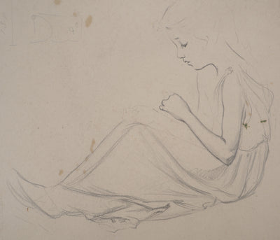 Léopold Franz KOWALSKI : Fillette de profil, c, Dessin original (photo de détail 3) - Crédit photo : Galerie Art.Paris