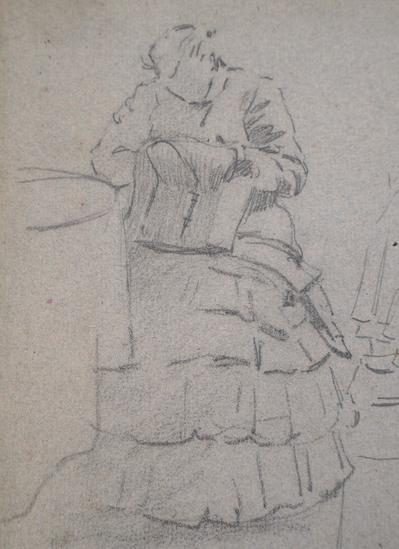 Léopold Franz KOWALSKI : Étude et variations de la position assise, c, Dessin original (photo de détail 3) - Crédit photo : Galerie Art.Paris
