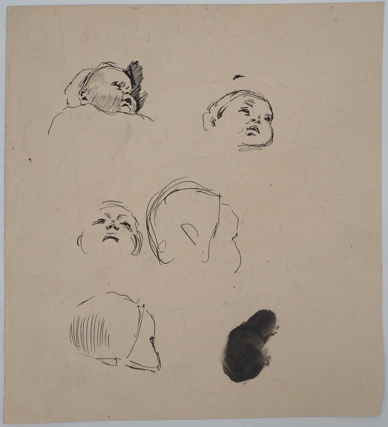 Léopold Franz KOWALSKI : Une mère et son enfant, c, Dessin original (photo de détail 5) - Crédit photo : Galerie Art.Paris
