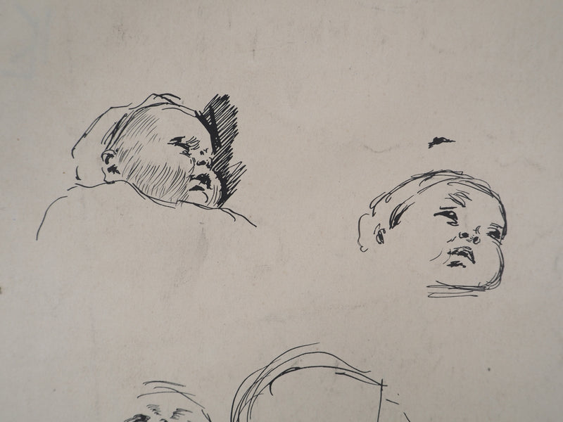Léopold Franz KOWALSKI : Une mère et son enfant, c, Dessin original (photo de détail 6) - Crédit photo : Galerie Art.Paris