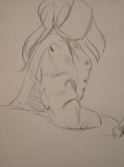 Léopold Franz KOWALSKI : Deux esquisses de veste, c, Dessin original (photo de détail 3) - Crédit photo : Galerie Art.Paris