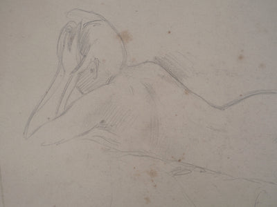 Léopold Franz KOWALSKI : Nu féminin de dos, c, Dessin original (photo de détail 3) - Crédit photo : Galerie Art.Paris