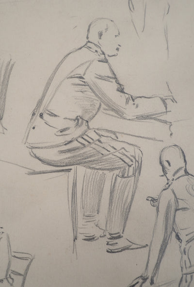 Léopold Franz KOWALSKI : Etude de l'uniforme militaire, c, Dessin original (photo de détail 4) - Crédit photo : Galerie Art.Paris