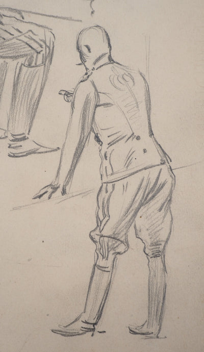 Léopold Franz KOWALSKI : Etude de l'uniforme militaire, c, Dessin original (photo de détail 6) - Crédit photo : Galerie Art.Paris