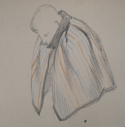 Léopold Franz KOWALSKI : Le soldat en cape, c, Dessin original (photo de détail 3) - Crédit photo : Galerie Art.Paris