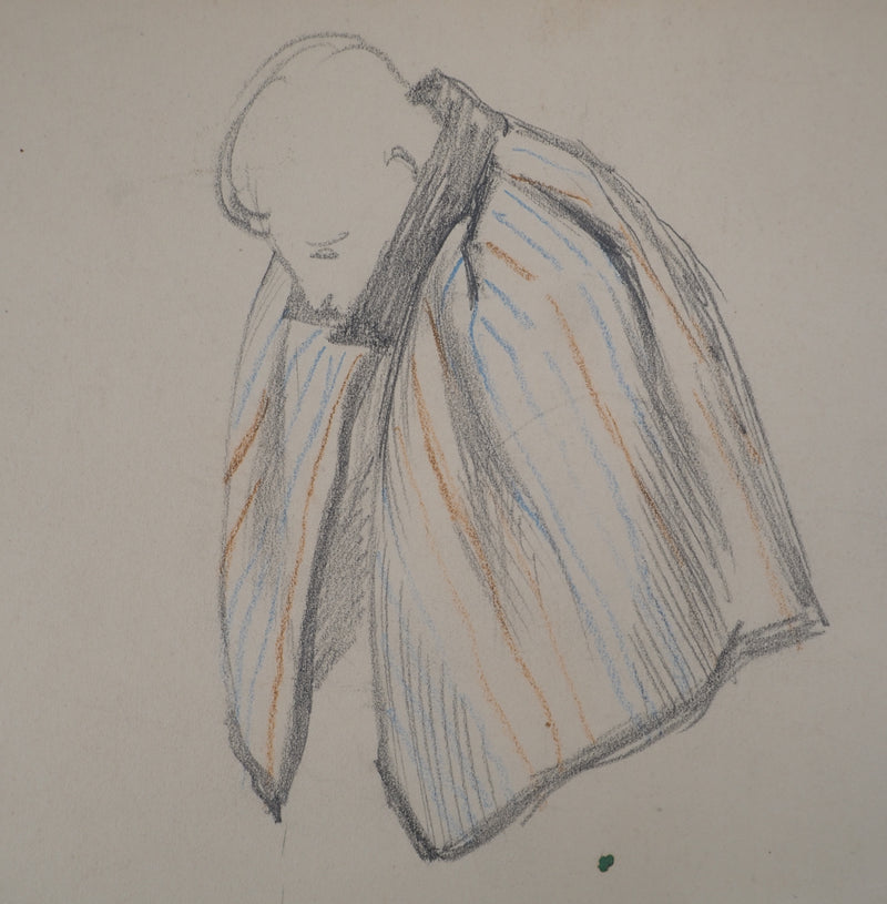 Léopold Franz KOWALSKI : Le soldat en cape, c, Dessin original (photo de détail 3) - Crédit photo : Galerie Art.Paris
