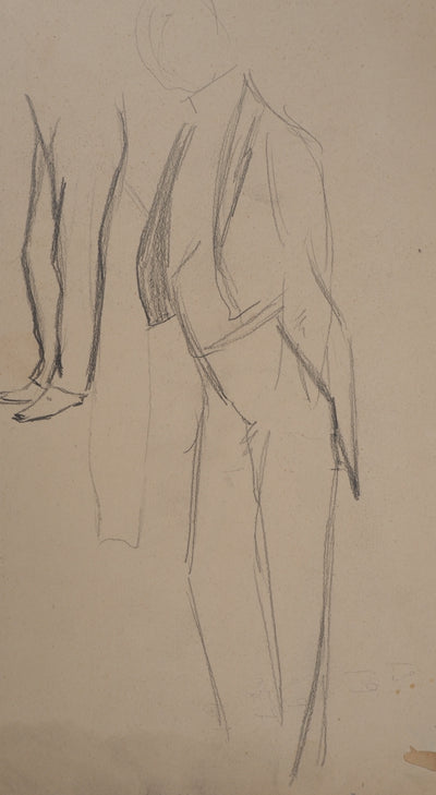 Léopold Franz KOWALSKI : Homme en smoking, c, Dessin original (photo de détail 5) - Crédit photo : Galerie Art.Paris