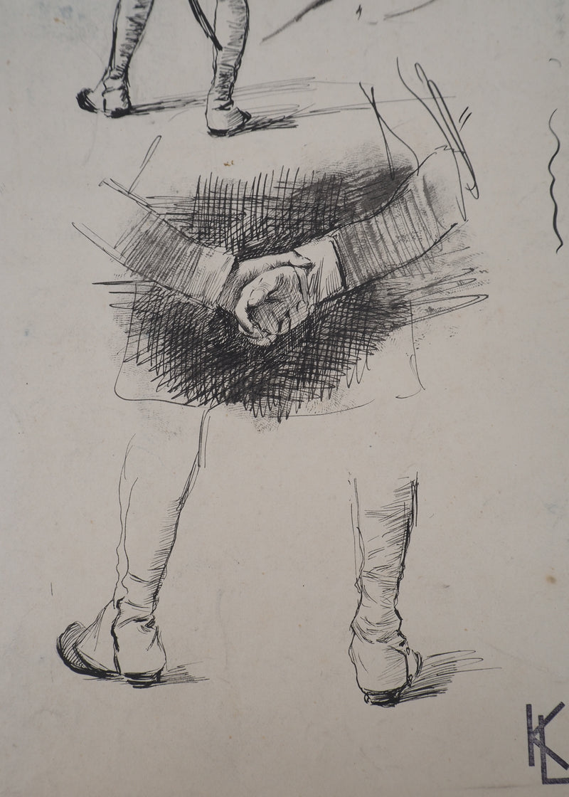 Léopold Franz KOWALSKI : Un soldat de dos, c, Dessin original (photo de détail 4) - Crédit photo : Galerie Art.Paris
