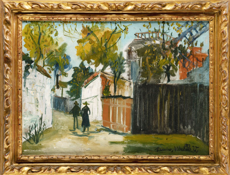 Maurice UTRILLO : Le Moulin de la Galette à Montmartre, c, Tableau original (vue générale) - Crédit photo : Galerie Art.Paris