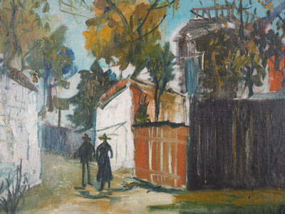 Maurice UTRILLO : Le Moulin de la Galette à Montmartre, c, Tableau original (photo de détail 4) - Crédit photo : Galerie Art.Paris