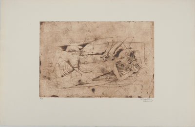 Johnny FRIEDLAENDER : Femme surréaliste, Gravure originale (vue générale) - Crédit photo : Galerie Art.Paris
