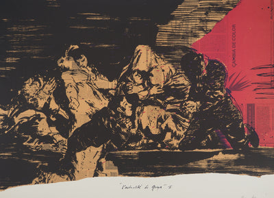 Claude HASTAIRE : L'actualité de Goya I, Lithographie originale (photo de détail 3) - Crédit photo : Galerie Art.Paris