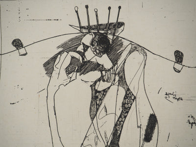 Alexis DE KERMOAL : Monsieur le comte Mégot de Allumette, Gravure originale (photo de détail 4) - Crédit photo : Galerie Art.Paris