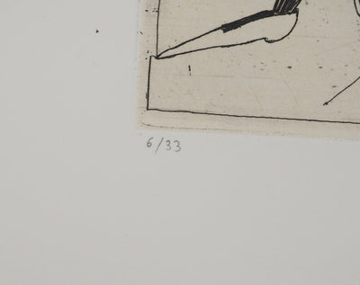 Alexis DE KERMOAL : Monsieur le comte Mégot de Allumette, Gravure originale (photo de détail 6) - Crédit photo : Galerie Art.Paris