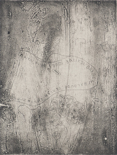 INCONNU : Au fil des mots, Gravure originale (photo de détail 3) - Crédit photo : Galerie Art.Paris