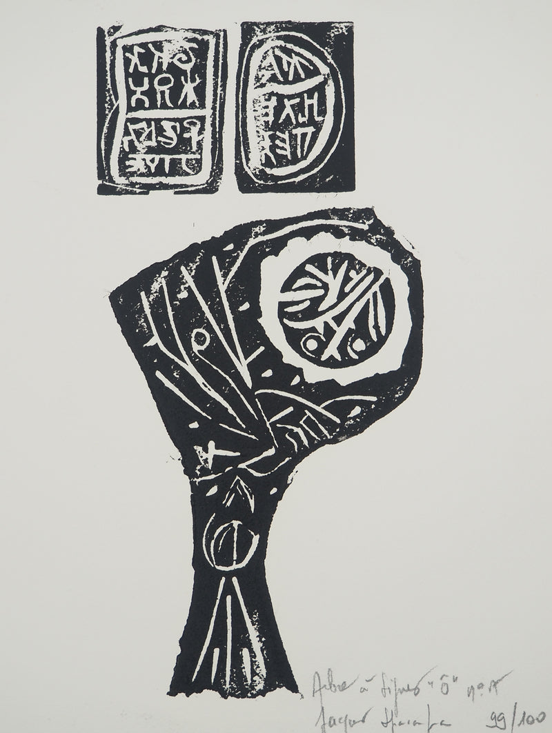 Jacques SPACAGNA : Arbre à signes , Gravure originale (photo de détail 3) - Crédit photo : Galerie Art.Paris