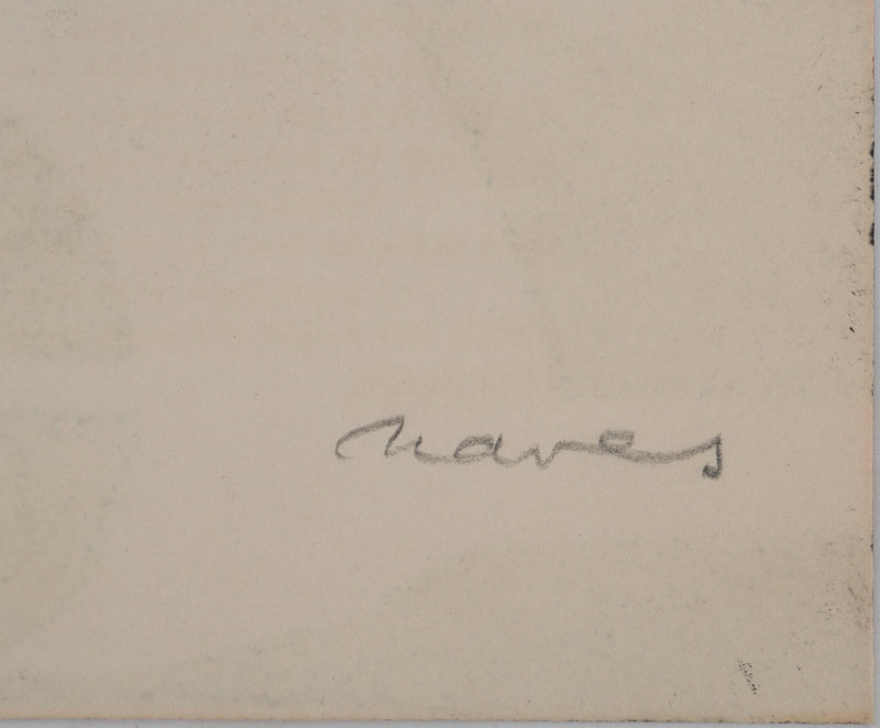 Francis NAVES : Composition noire et rouge, Linogravure originale (photo de détail 2) - Crédit photo : Galerie Art.Paris