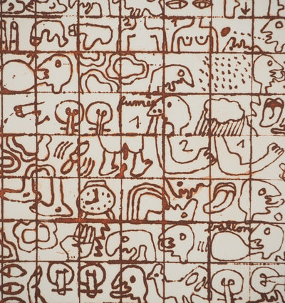 Roland SABATIER : Composition aux personnages, Gravure originale (photo de détail 4) - Crédit photo : Galerie Art.Paris