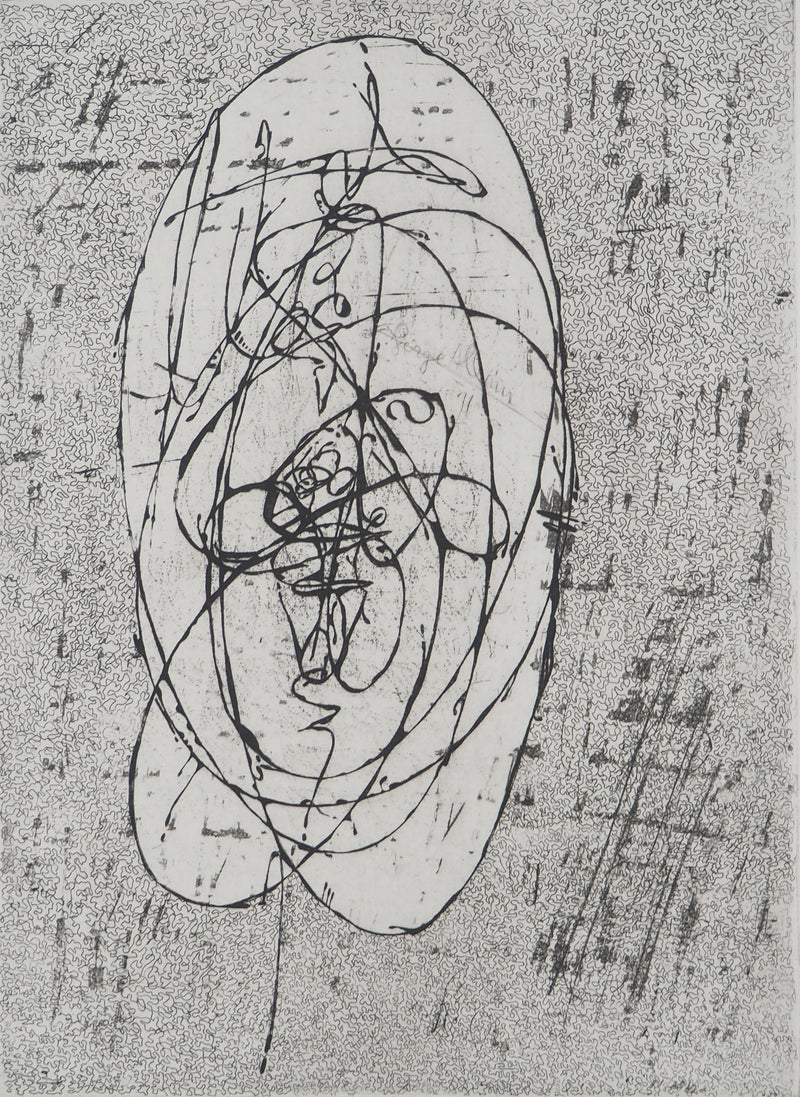 Serge ALLAIN : Composition abstraite, Gravure originale (photo de détail 3) - Crédit photo : Galerie Art.Paris