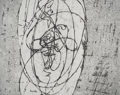 Serge ALLAIN : Composition abstraite, Gravure originale (photo de détail 4) - Crédit photo : Galerie Art.Paris